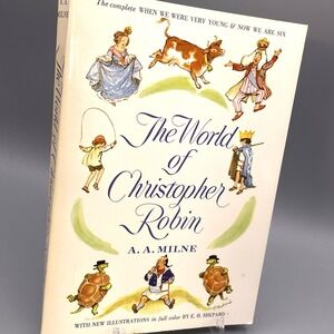 1958 The World of Christopher Robin Color Illustrations PB A.A.‎ Milne Very Good